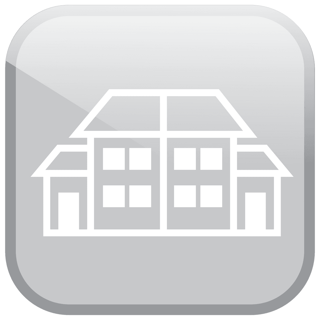 Transparent Icon of House with Sloped Roof Design