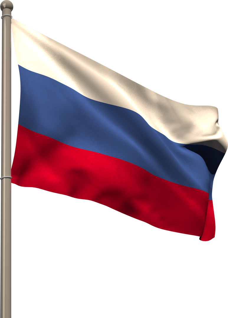 Transparent Russian Flag Waving with Pride on Flagpole - Download Free Stock Images Pikwizard.com