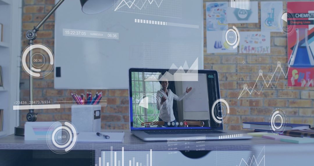 Interactive Online Teaching with Data Visualization Elements