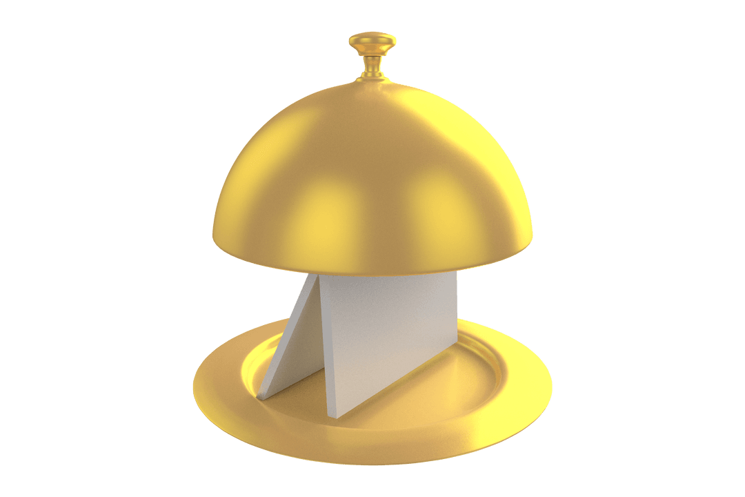 Transparent Golden Serving Platter with Card Stands Out