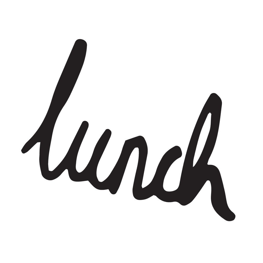 Handwritten Black Lunch Script on Transparent Background