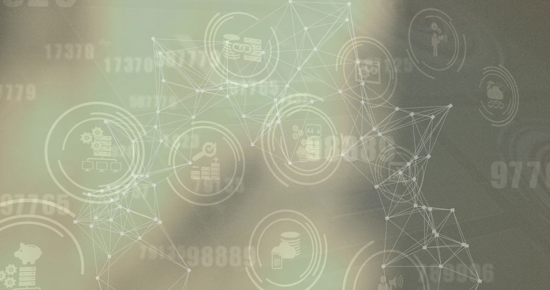 Abstract Global Network with Digital Interface Icons