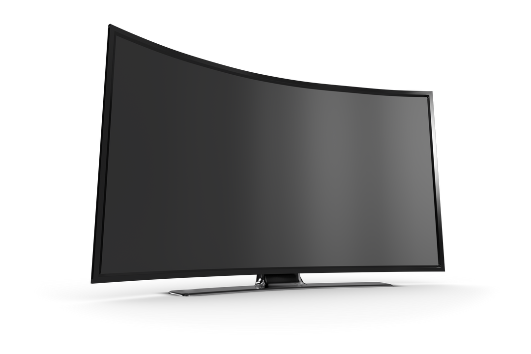 Black Curved TV on Transparent Background - Download Free Stock Images Pikwizard.com