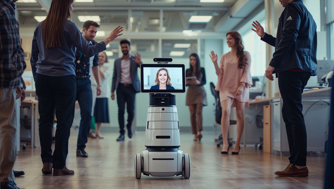 Team Collaboration with Telepresence Robot in Modern Office Environment