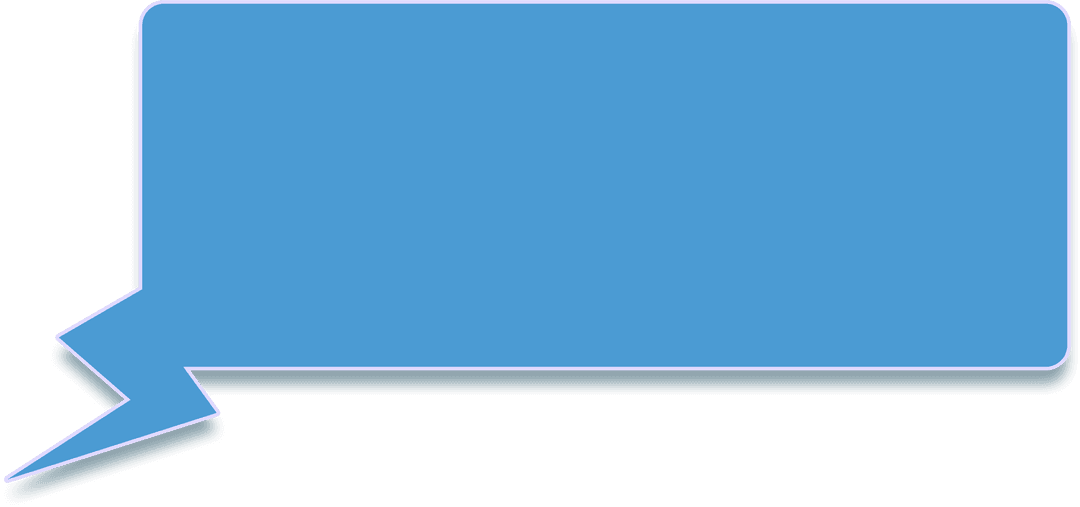 Blue Transparent Alert Dialogue Speech Bubble Digital Design