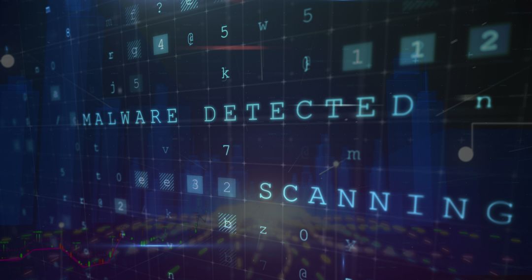 Cybersecurity Alert Digital Overlay Technology Background