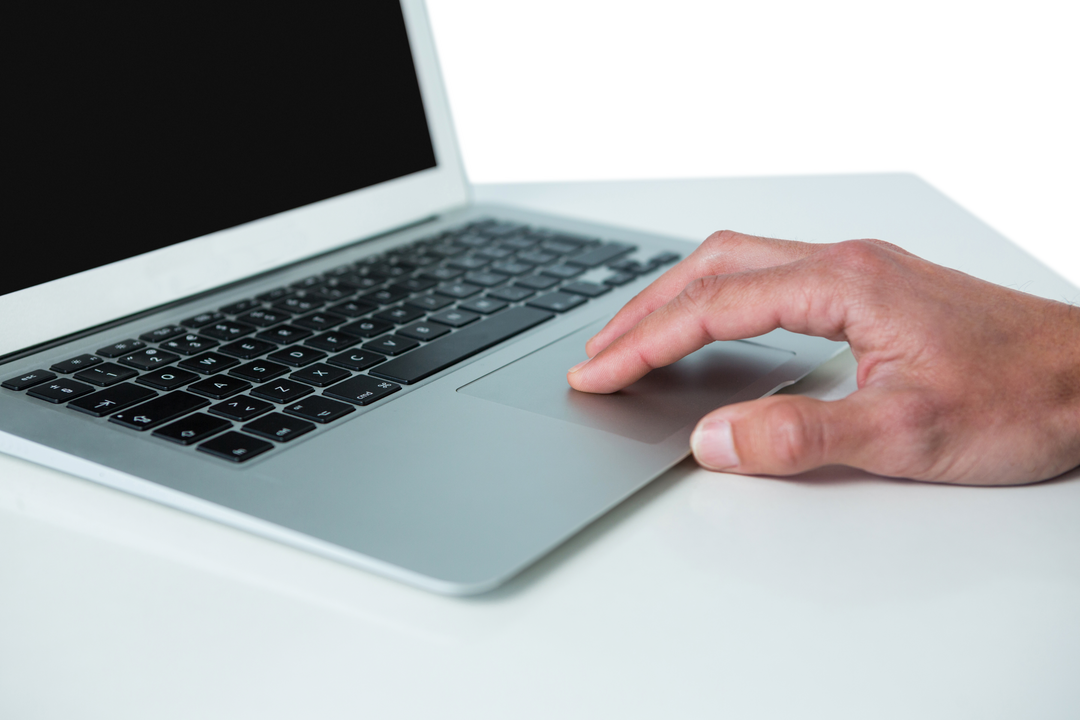 Transparent Background Executive Using Laptop Hand Gesture - Download Free Stock Images Pikwizard.com