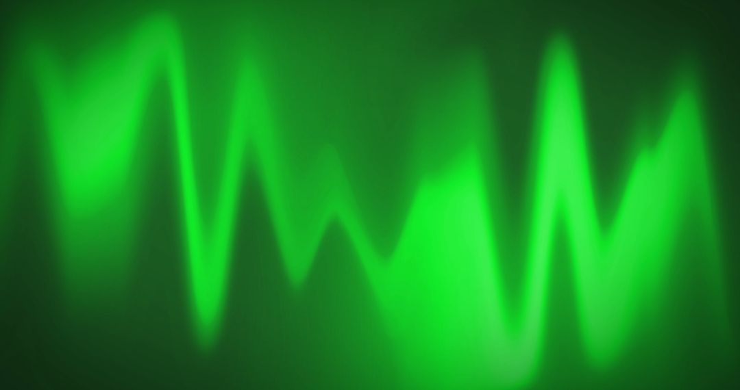 Green Heart Rate Monitor Wave Light Effect