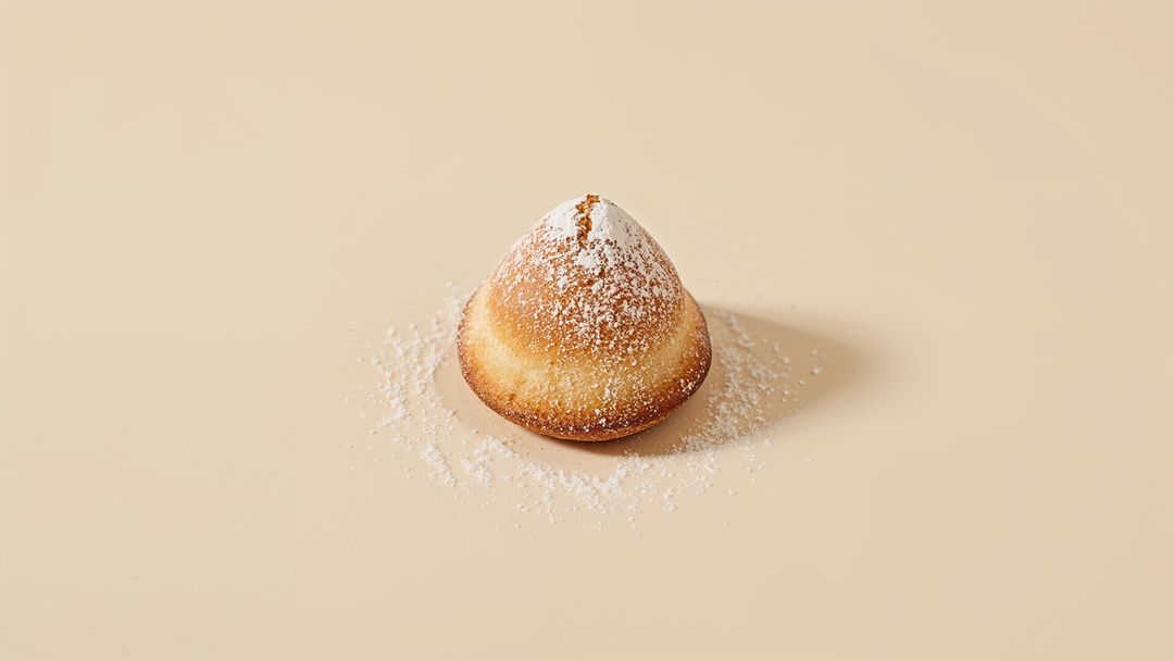 Elegant Dome-Shaped Pastry in Minimalist Display