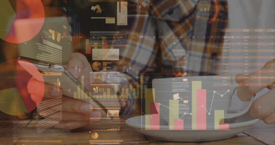 Data Analysis and Business Strategy Concept with Smartphone