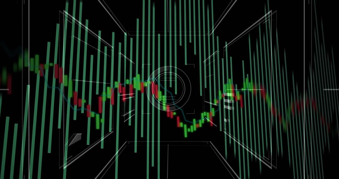 Futuristic Financial Data with Moving Candle Stick Chart