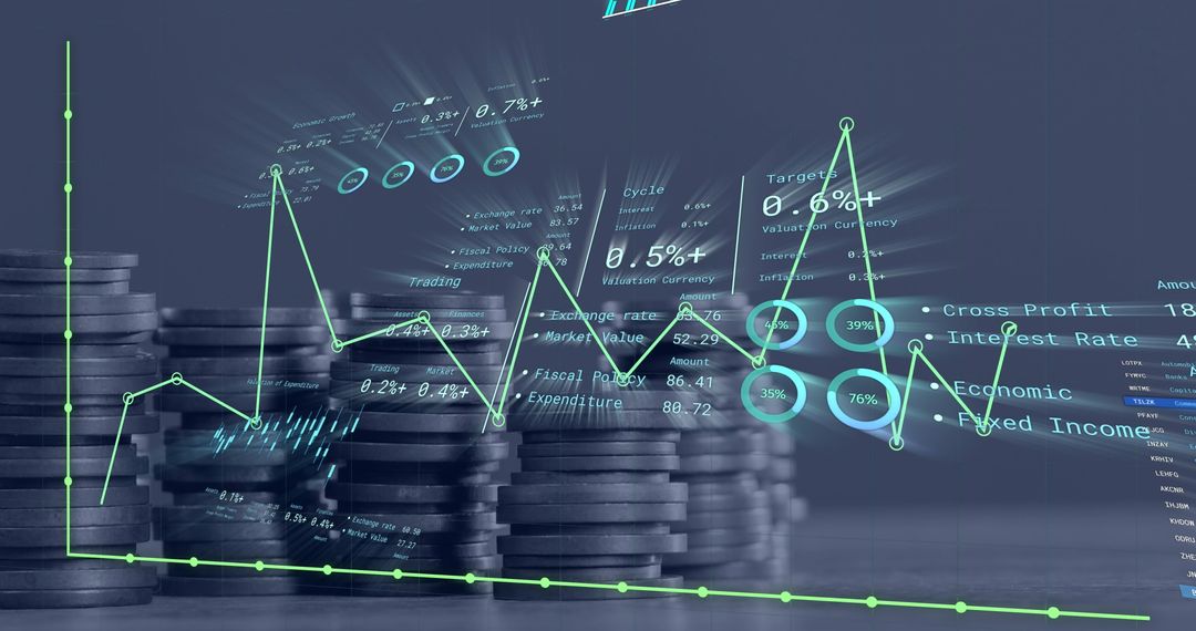 Financial Data Analytics with Stacked Coins and Digital Graphs
