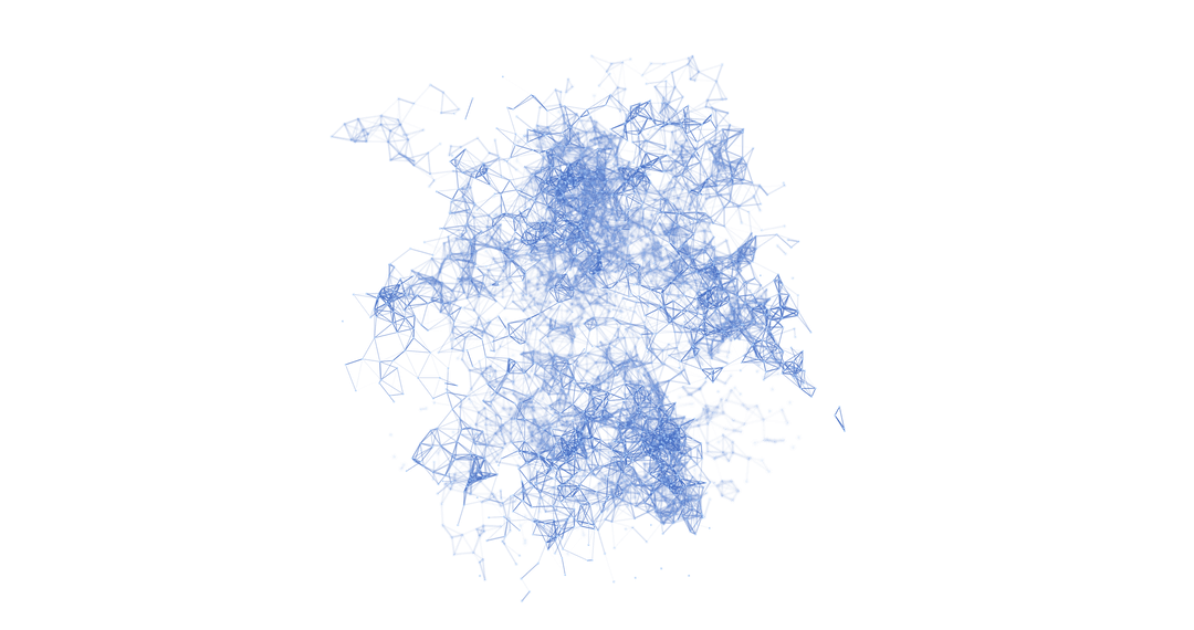 Digital Blue Smoke on Transparent Background Modern Design