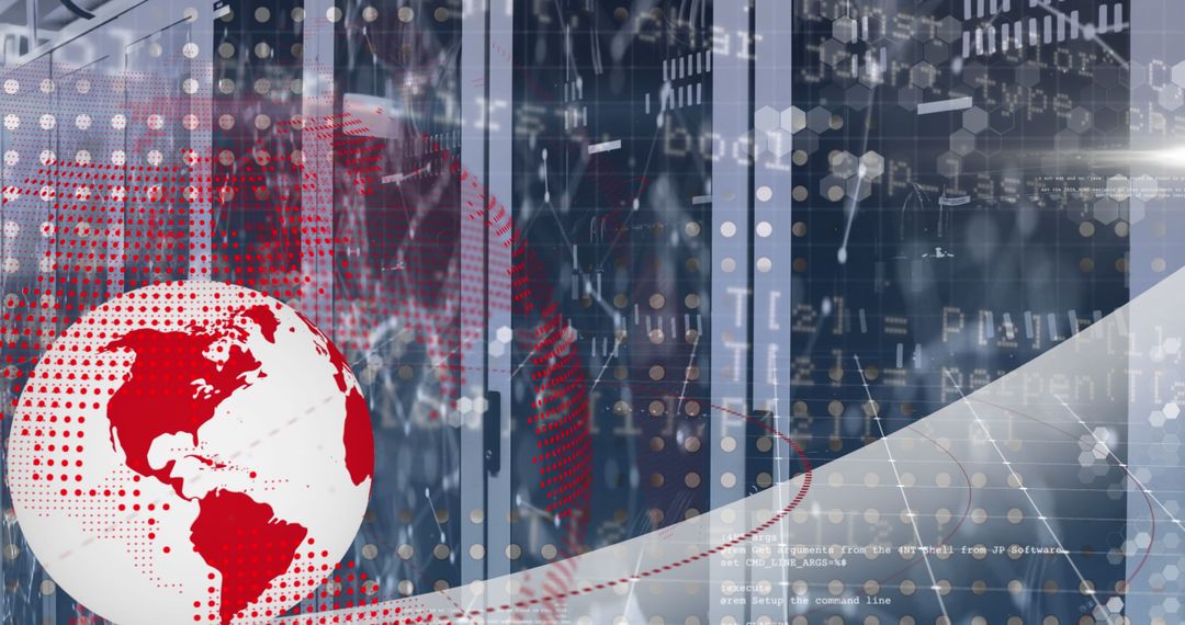 Global Networking and Data Storage Technology Concept