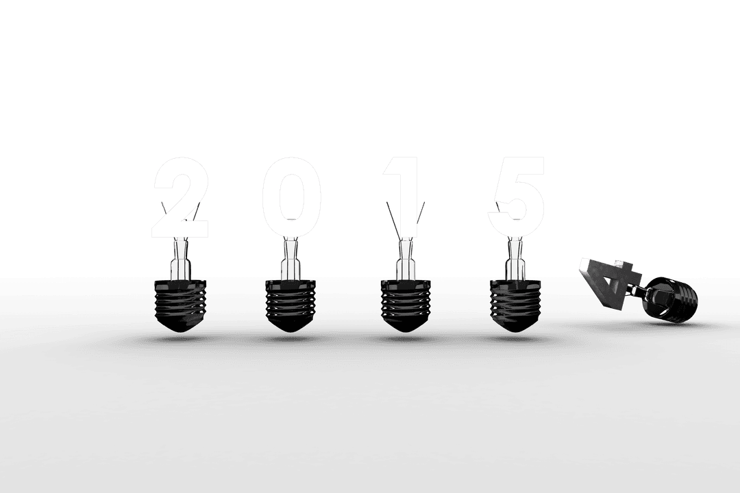 2015 New Year Vector on Transparent Background