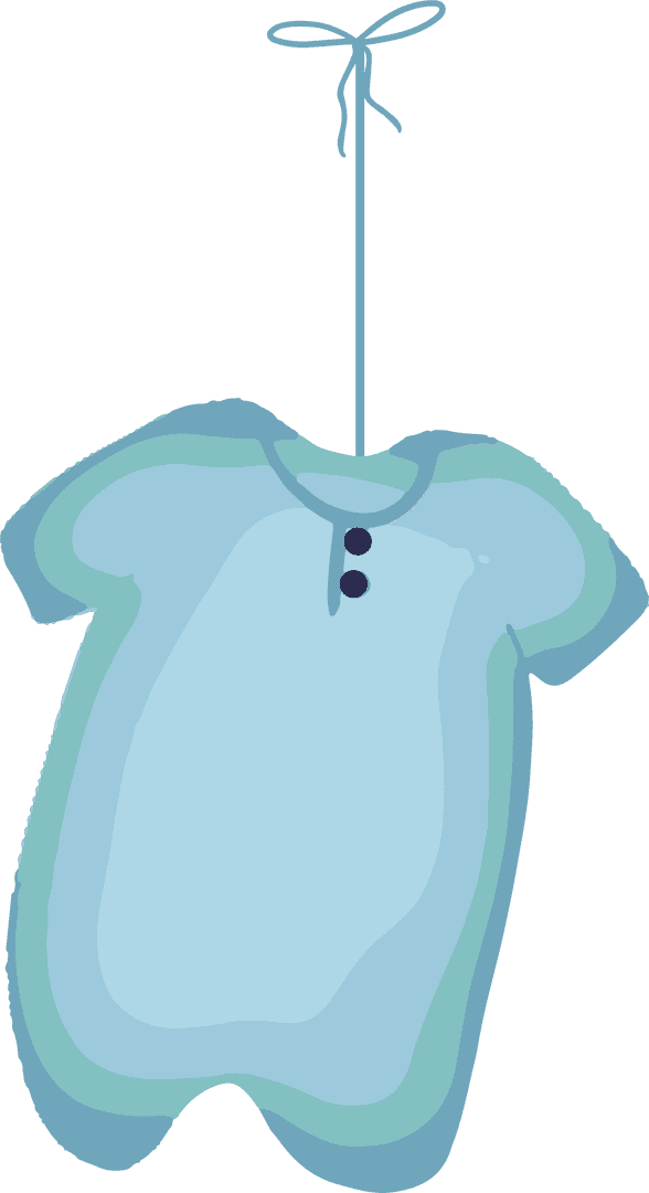 Baby Bodysuit Hanging with Ribbon Transparent Design