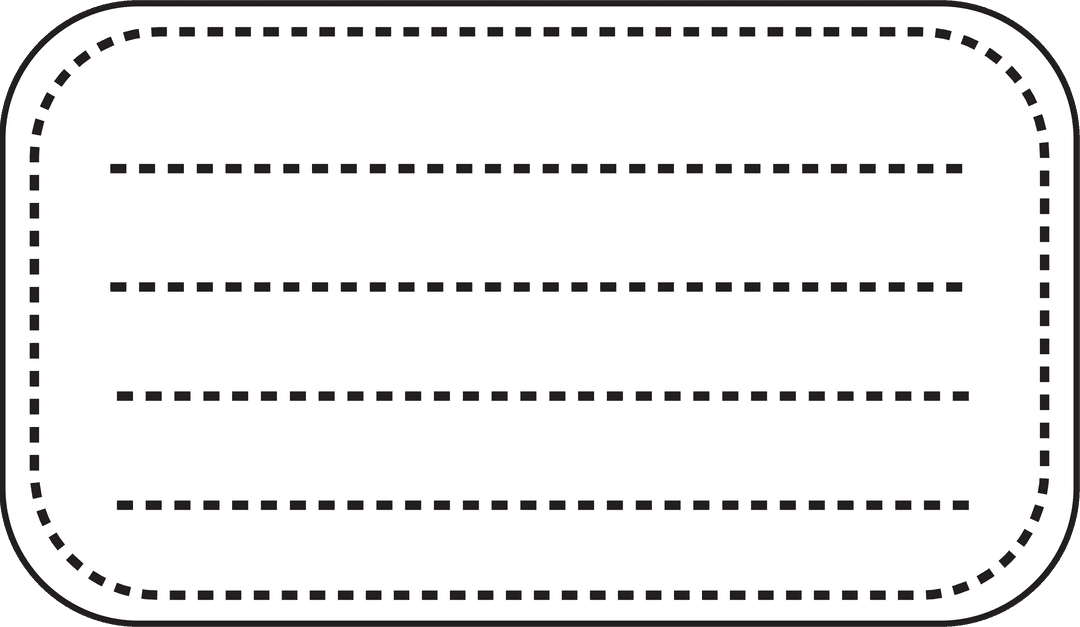 Minimalist Transparent Badge Template with Dotted Outline