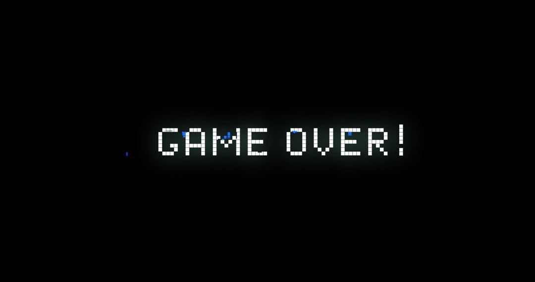 Retro Game Over Screen with Flickering Effect - Free Images, Stock Photos and Pictures on Pikwizard.com