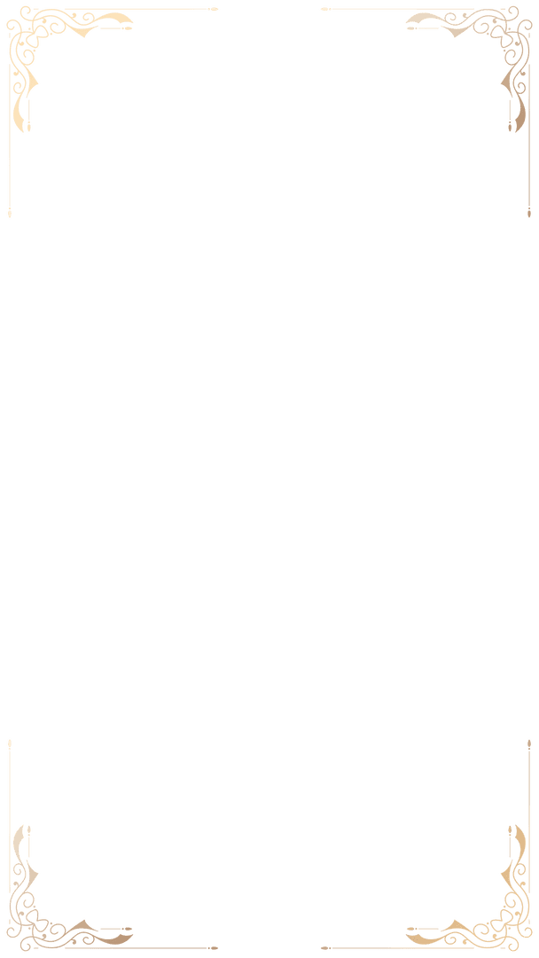 Ornate Vintage Filigree Frame Border on Transparent Background