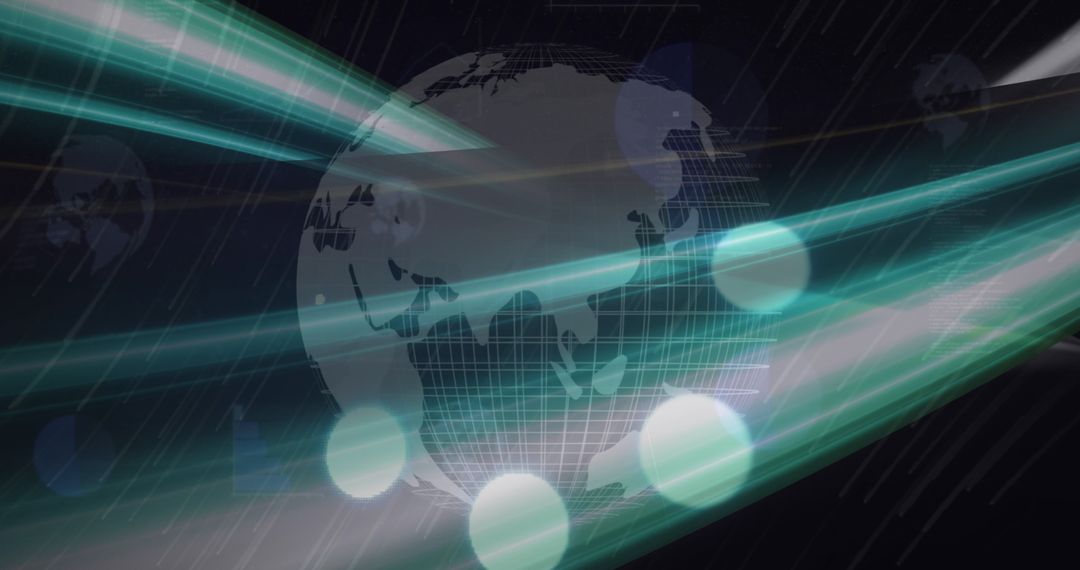 Global Connectivity with Digital Network and Futuristic Elements