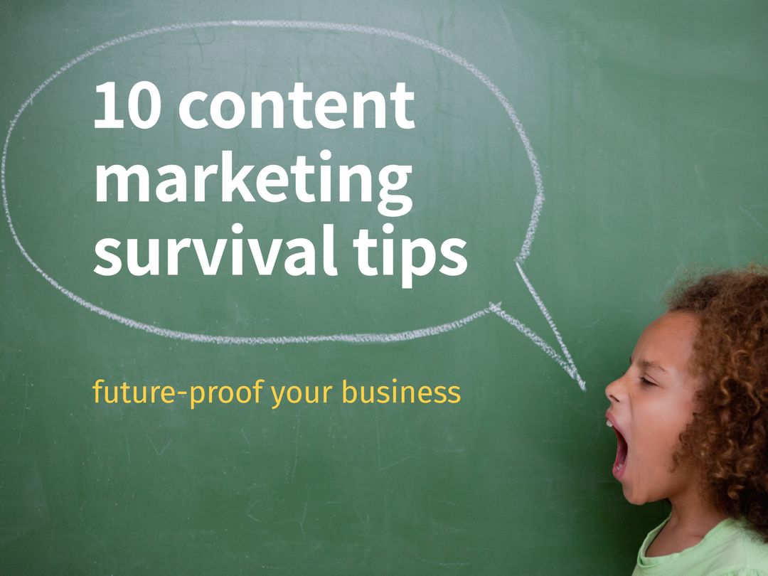 Expressive Child Shouting Tips into Speech Bubble on Chalkboard