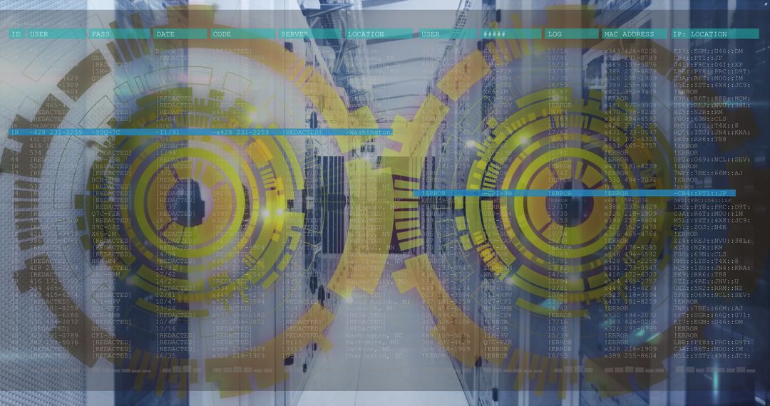 Data Processing and Scanning over Server Room with Digital Overlay