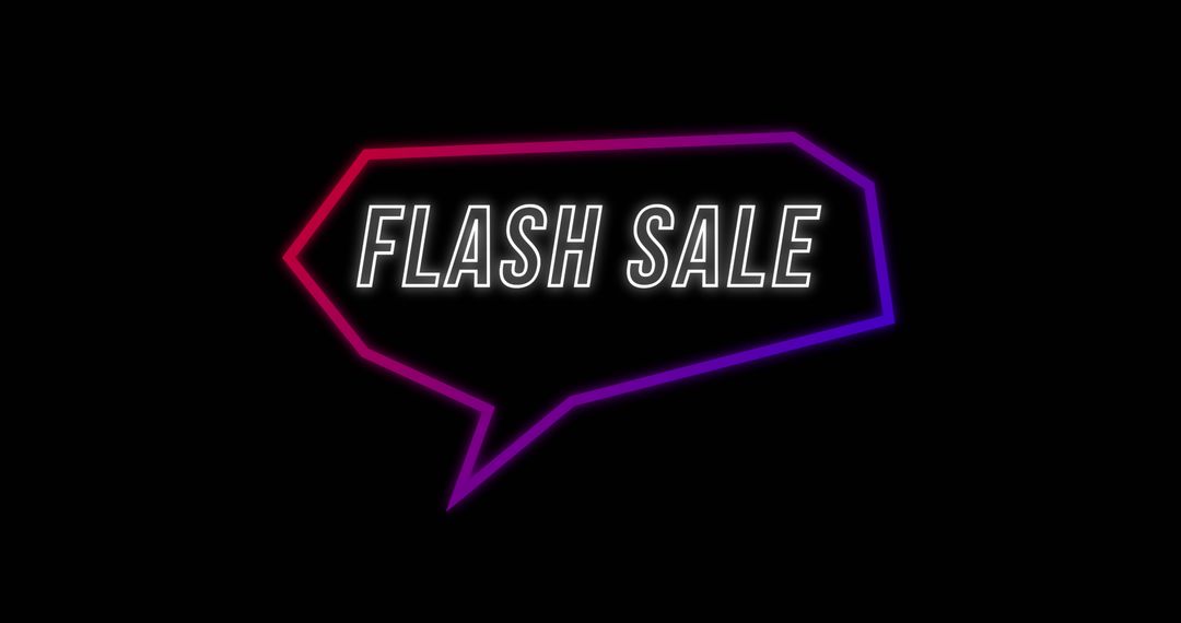 Retro Eighties Neon Flash Sale Announcement - Free Images, Stock Photos and Pictures on Pikwizard.com