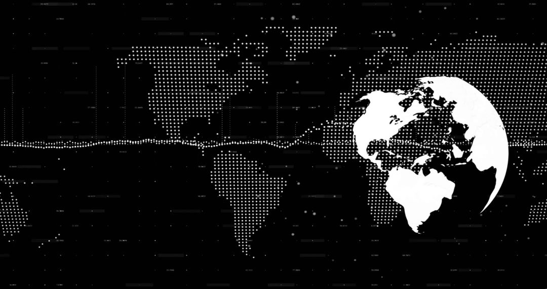 Global Finance Connections with Digital Globe and Data Overlay