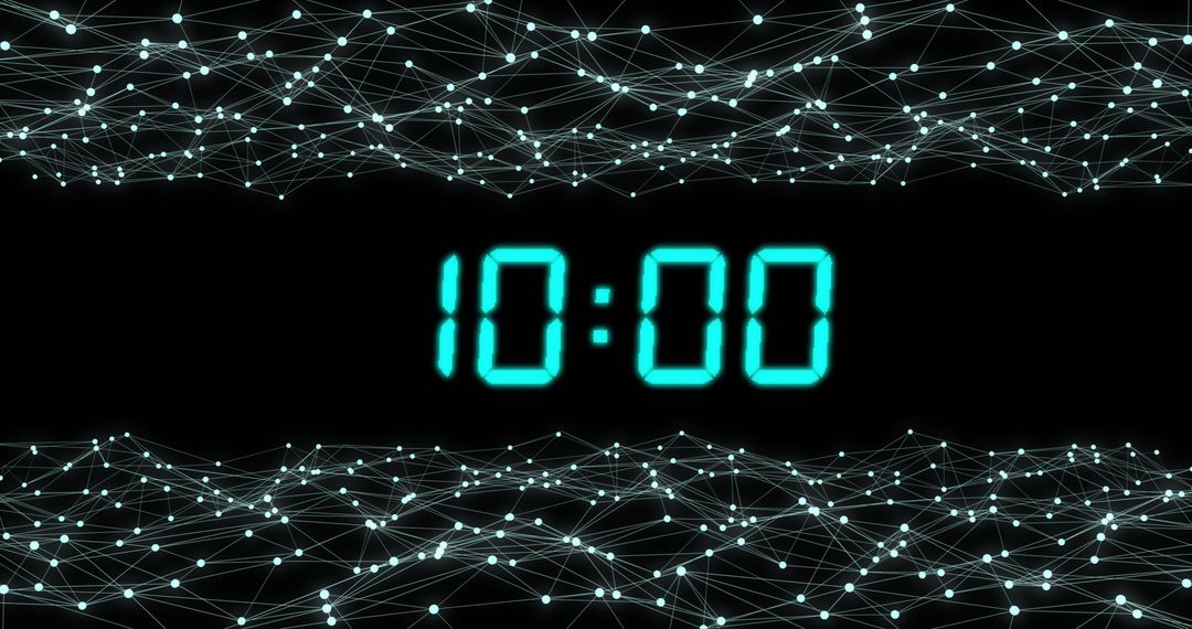 Digital Clock Timer with Futuristic Network Design