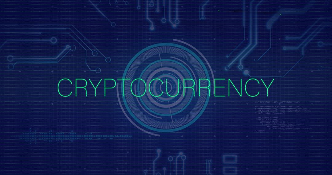Futuristic Cryptocurrency Design with Digital Interface
