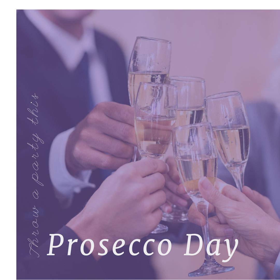 Multiracial Friends Toasting Prosecco in Cheers Celebration
