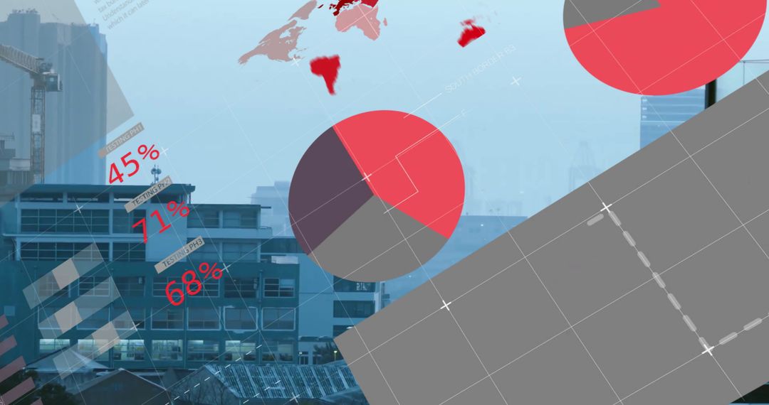 Digital Composite Infographic Interface Cityscape