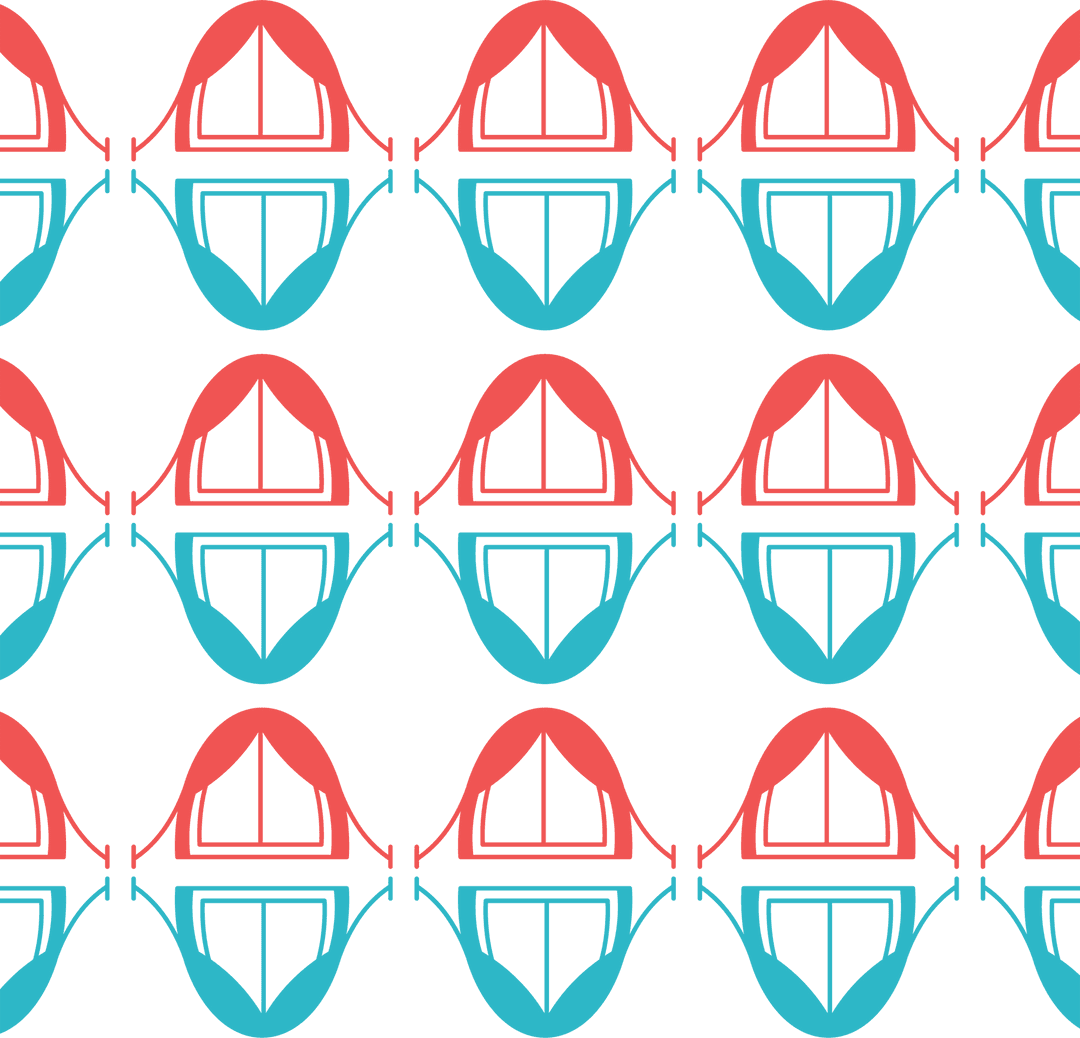 Colorful Tent Patterns on Transparent Background
