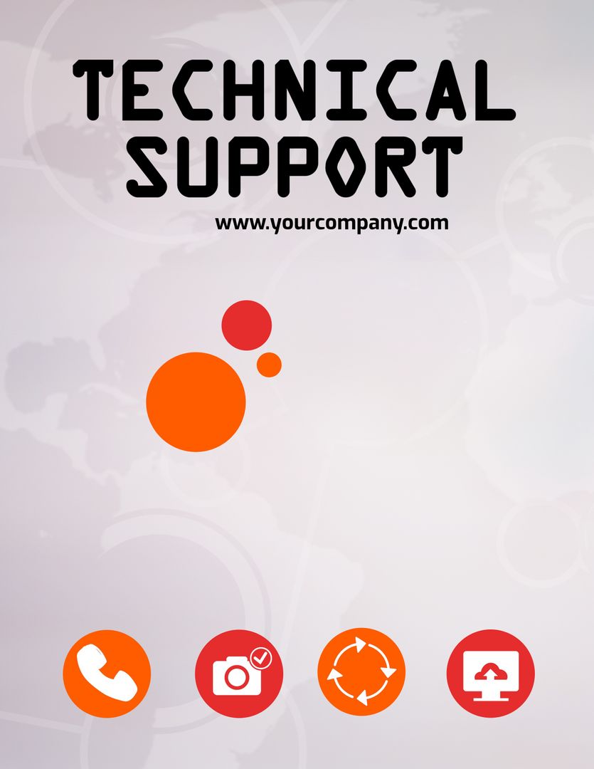 Technical Support Advertising with Modern Design for IT Services