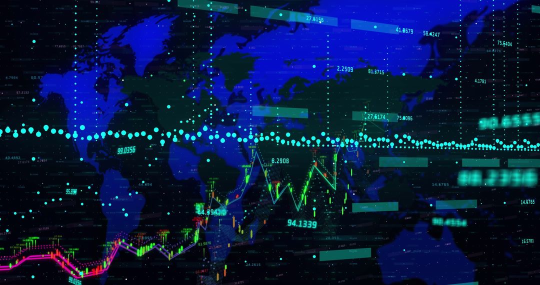 Global Financial Data Analysis with Digital World Map