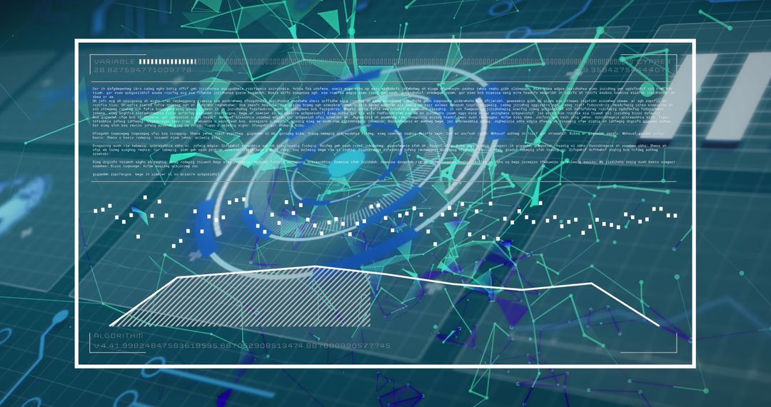 Futuristic digital interface with holographic elements and coding