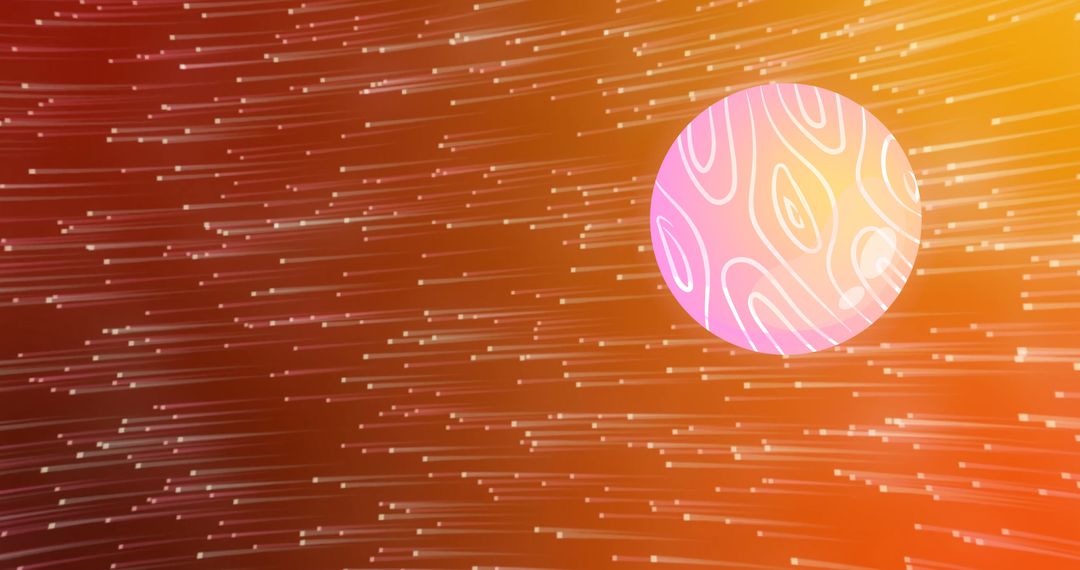 Vibrant Globe with Glowing Trails on Abstract Background