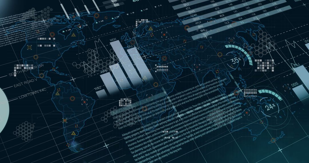 Global Digital Data Visualization with Futuristic Interface - Free Images, Stock Photos and Pictures on Pikwizard.com