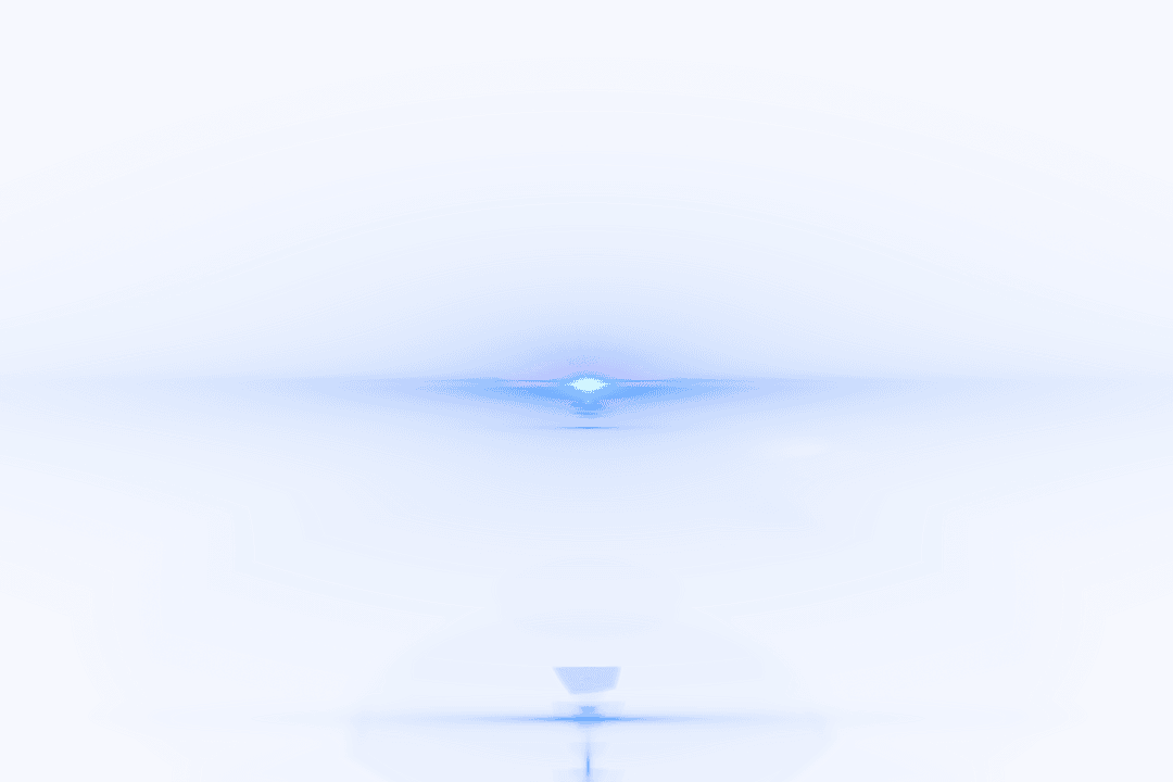 Transparent Blue Light Glow on Glossy Surface