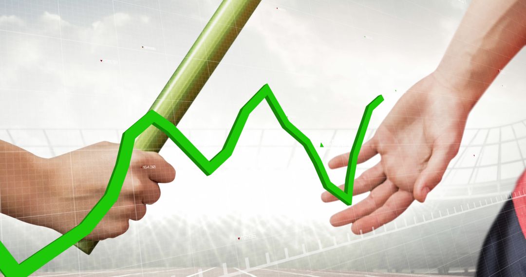 Handing Baton Concept with Financial Growth Chart - Free Images, Stock Photos and Pictures on Pikwizard.com