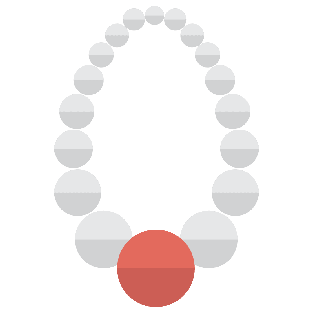 Illustration of Transparent Layered Bead Necklace Design