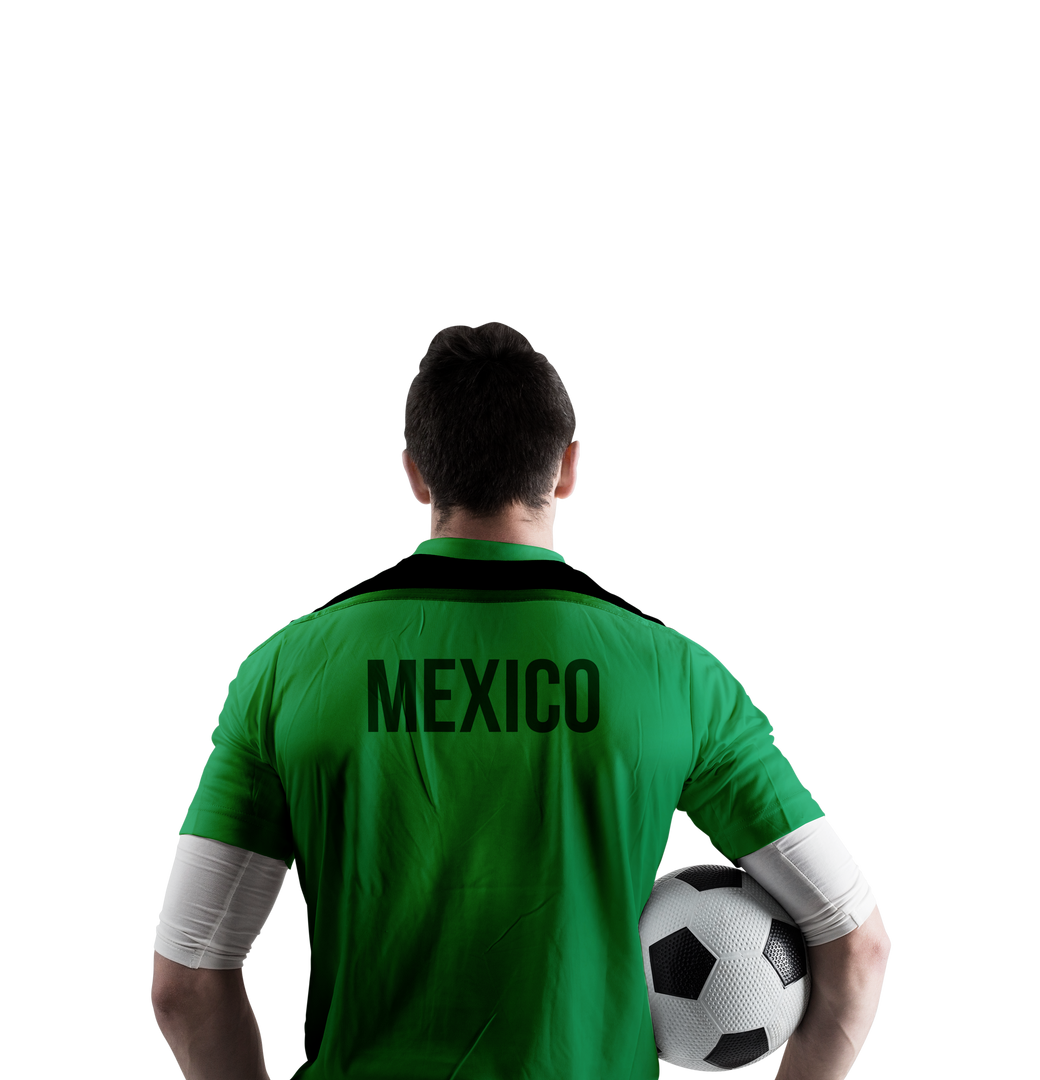 Transparent background Mexico football player holding soccer ball - Download Free Stock Images Pikwizard.com