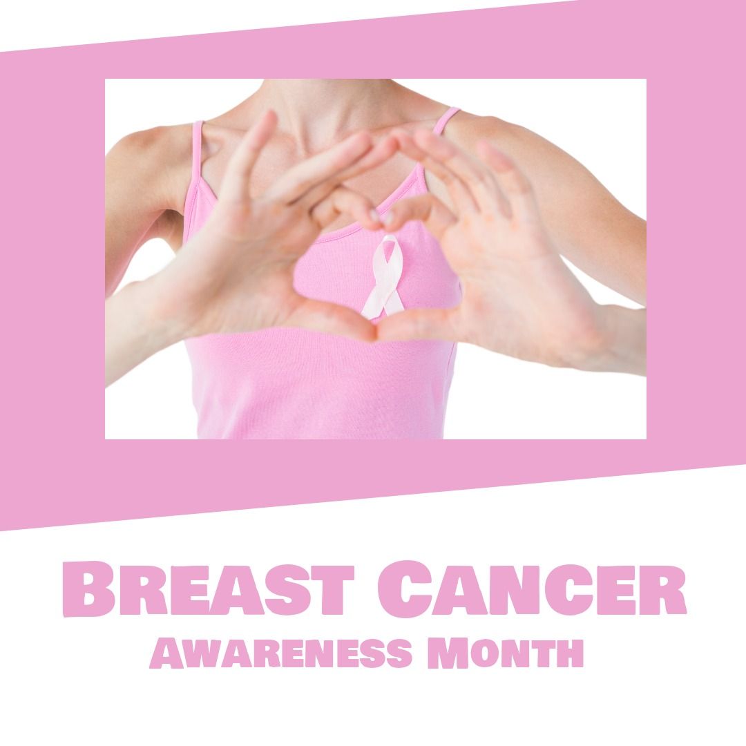Woman Making Heart Shape Gesture for Breast Cancer Awareness Month - Download Free Stock Templates Pikwizard.com
