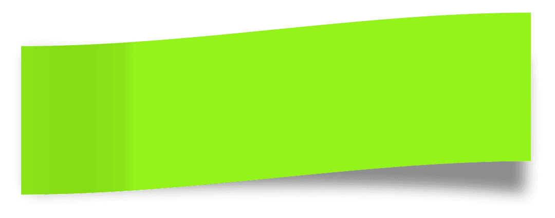 Blank Green Adhesive Note on Transparent Surface