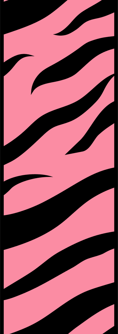 Abstract Pink and Black Wave Pattern on Transparent Background