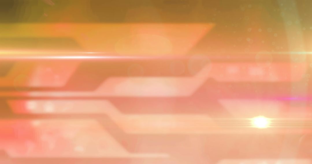 Abstract Glowing Light with Orange Geometric Background