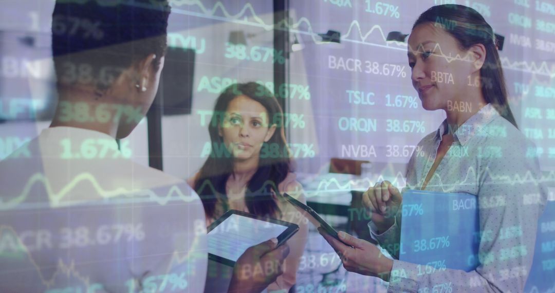 Analyzing Financial Data Amongst Diverse Business Team in Office