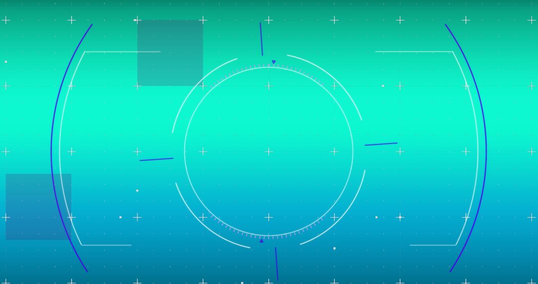 Futuristic Digital Interface with Scanning Graphic