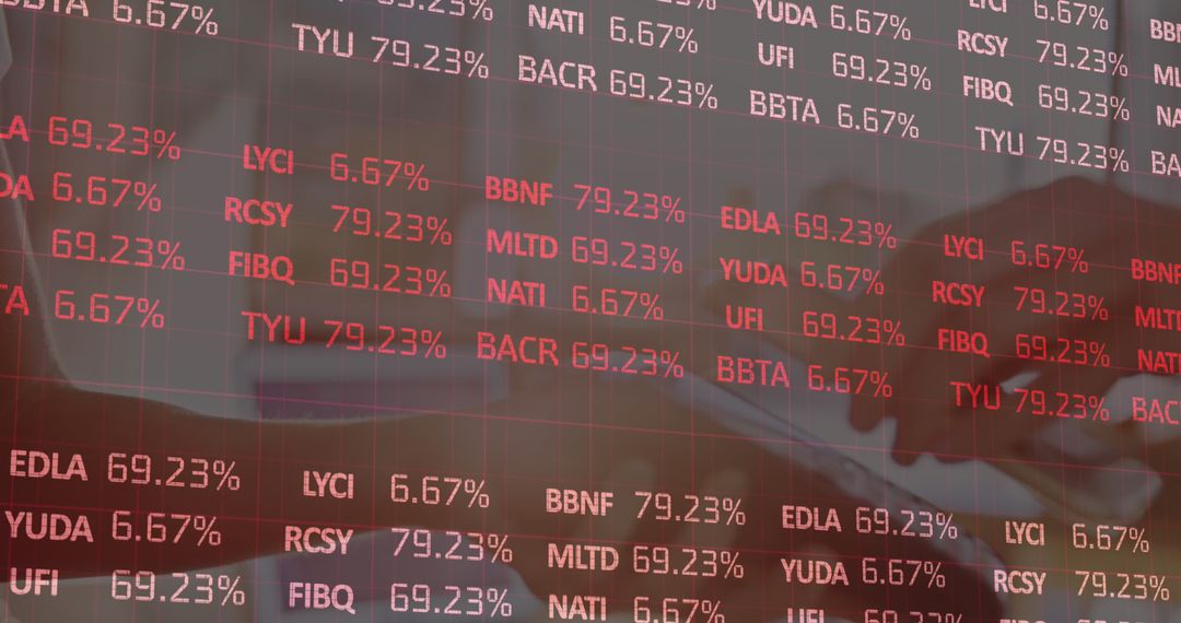Stock Market Data on Digital Screen with Businessperson Analyzing Information - Free Images, Stock Photos and Pictures on Pikwizard.com