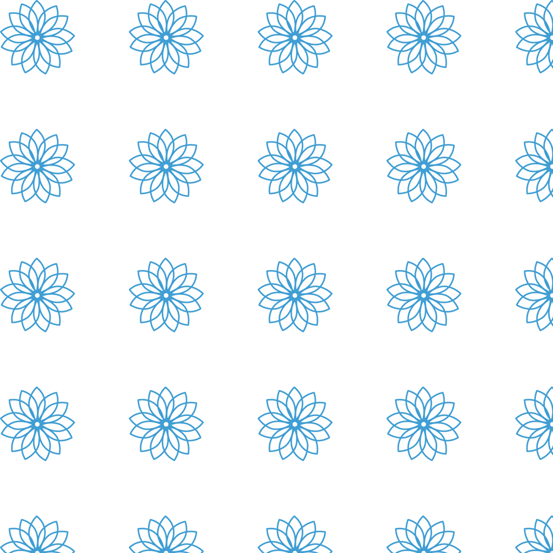 Blue Floral Pattern Over Transparent Background Vector Design